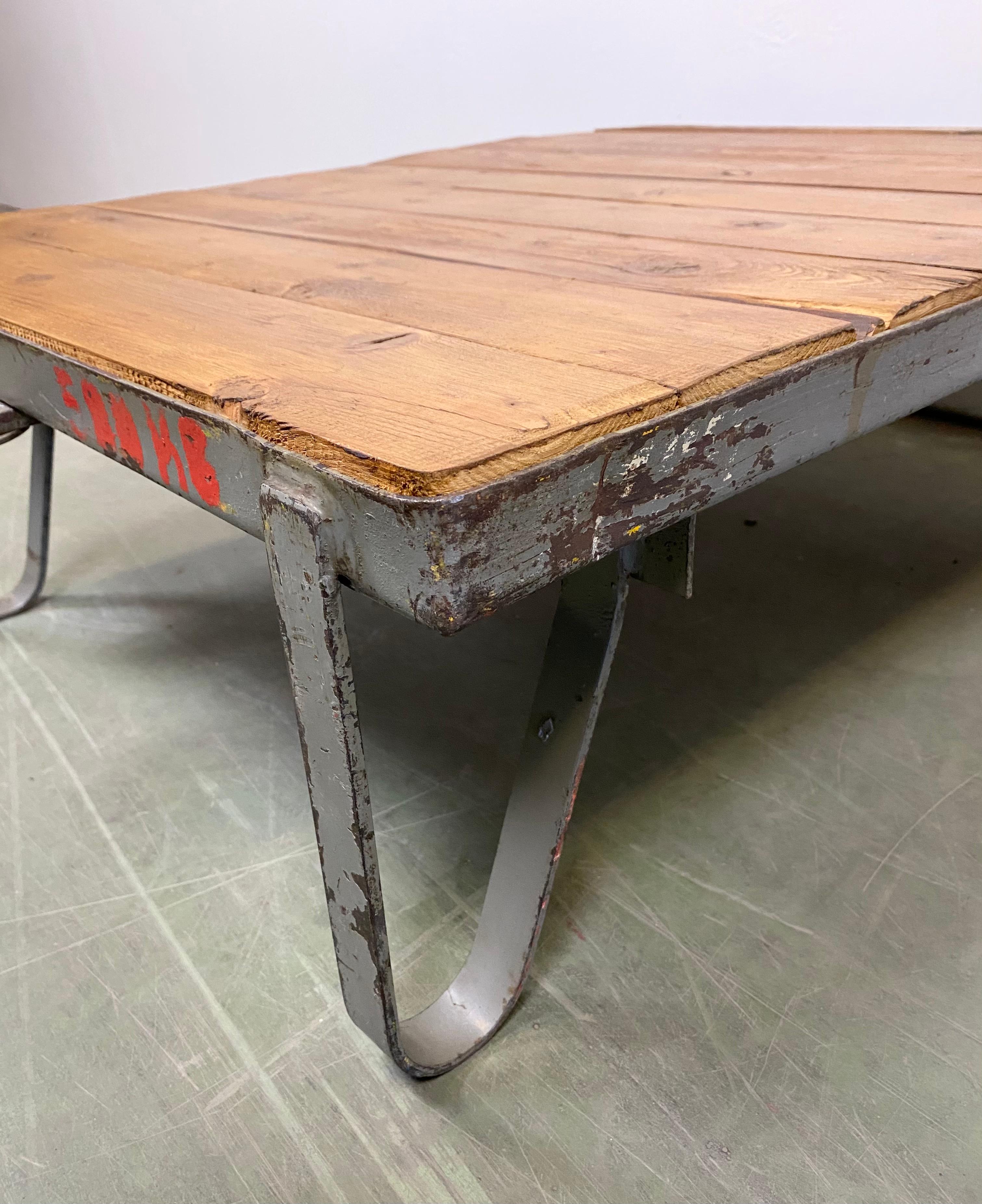 Grey Industrial Coffee Table, 1960s 1