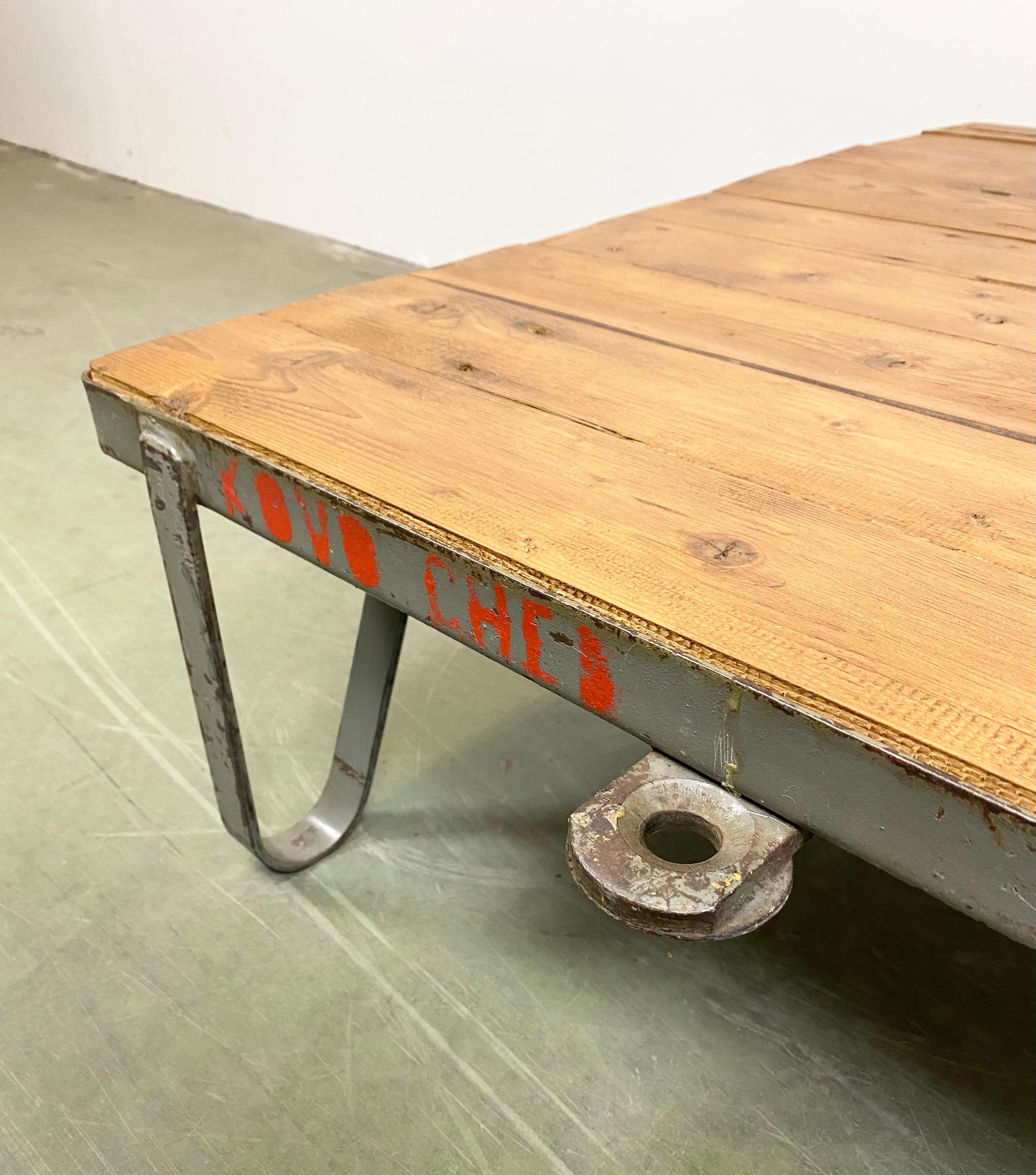 Grey Industrial Coffee Table, 1960s 2