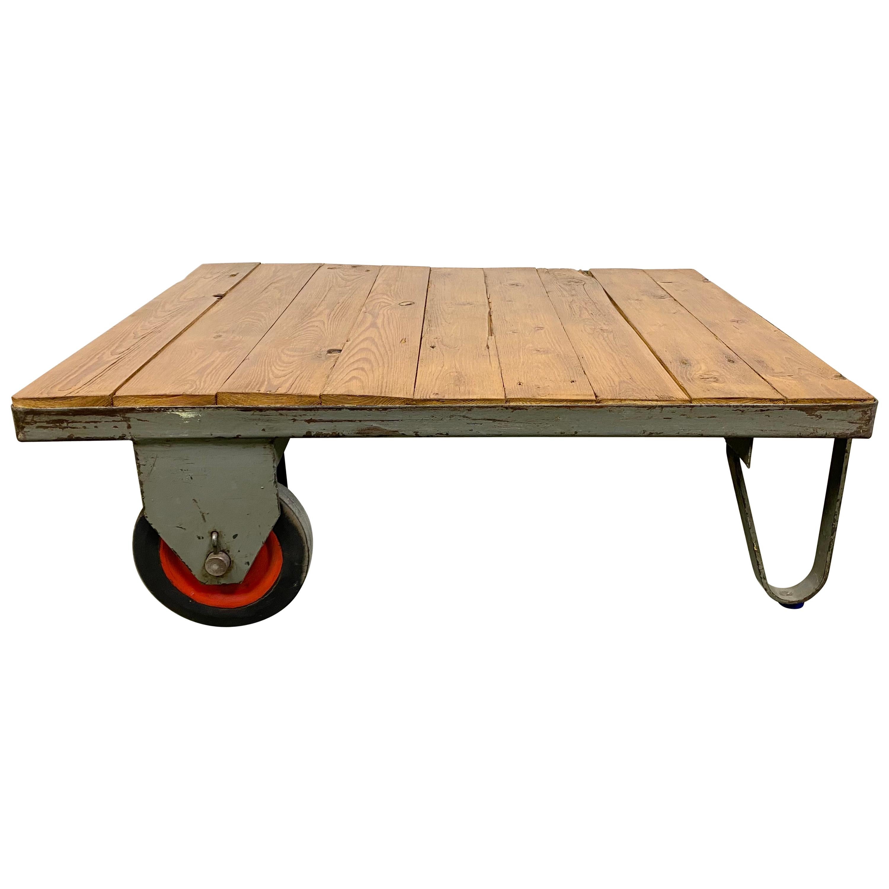 Grey Industrial Coffee Table, 1960s