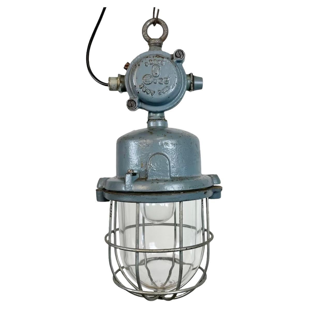 Grey Industrial Explosion Proof Lamp, 1960s