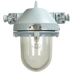 Grey Industrial Explosion Proof Lamp, 1970s