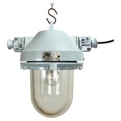 Grey Industrial Explosion Proof Lamp, 1970s