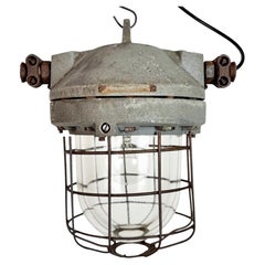 Grey Industrial Explosion Proof Lamp from Elektrosvit, 1960s
