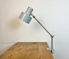 Grey Industrial Factory Office Desk Lamp from Elektrosvit, 1970s