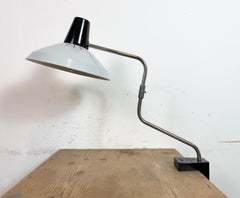 Grey Industrial Factory Office Desk Lamp from Elektrosvit, 1970s