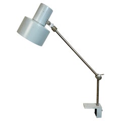 Lámpara de escritorio de oficina industrial gris de Elektrosvit, años 70