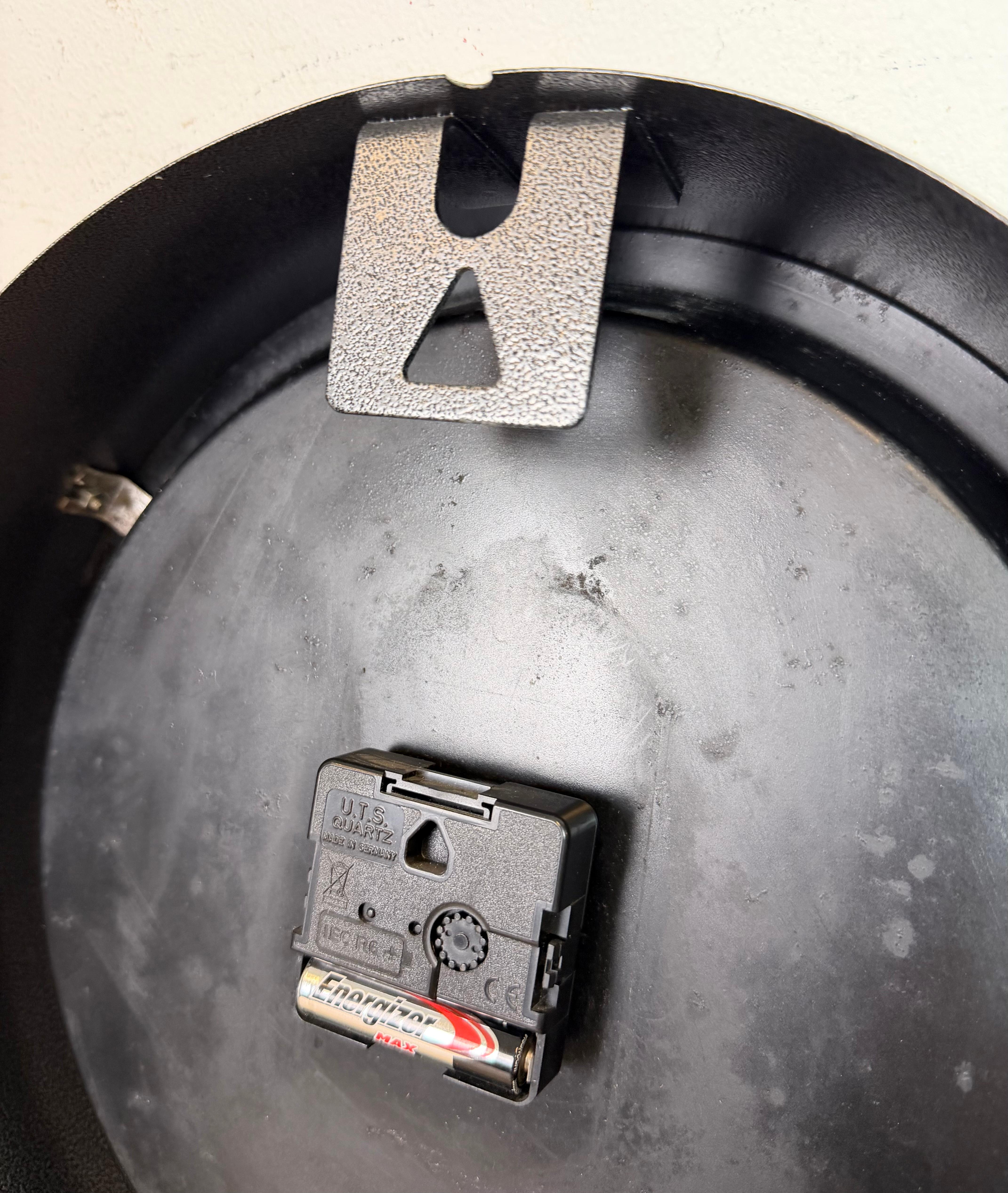 Grey Industrial Factory Wall Clock from Elfema, 1960s im Angebot 9