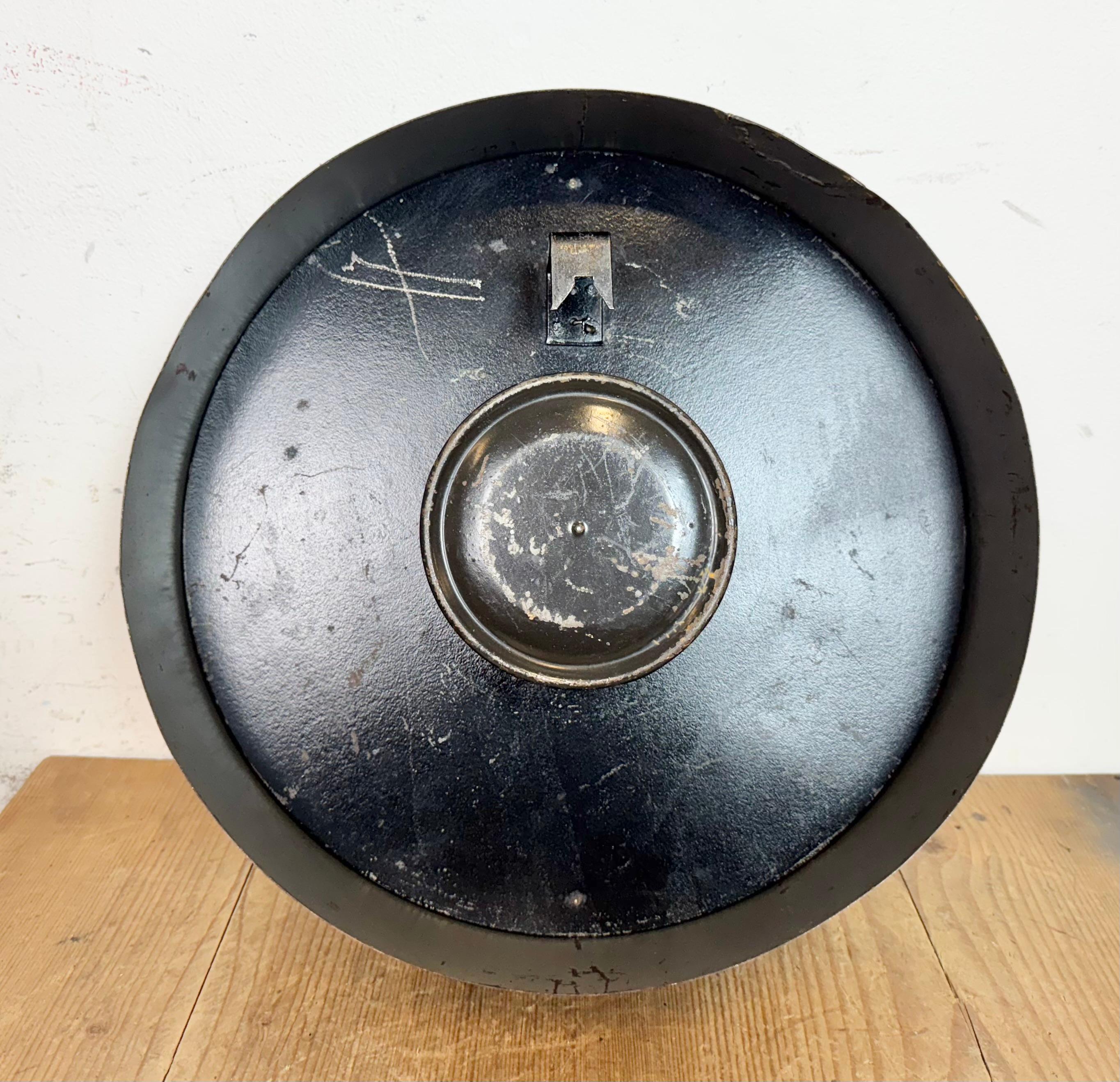 Grey Industrial Factory Wall Clock from International, 1950s For Sale 9
