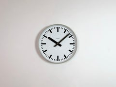 Grey Industrial Factory Wall Clock from Siemens, 1970s