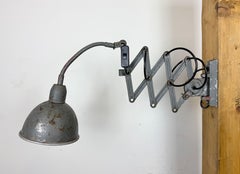 Grey Industrial Gooseneck Scissor Wall Lamp from Elektroinstala, 1960s
