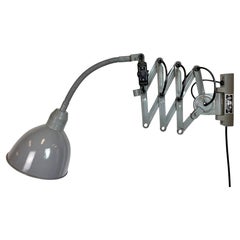 Grey Industrial Gooseneck Scissor Wall Lamp from Elektroinstala, 1960s