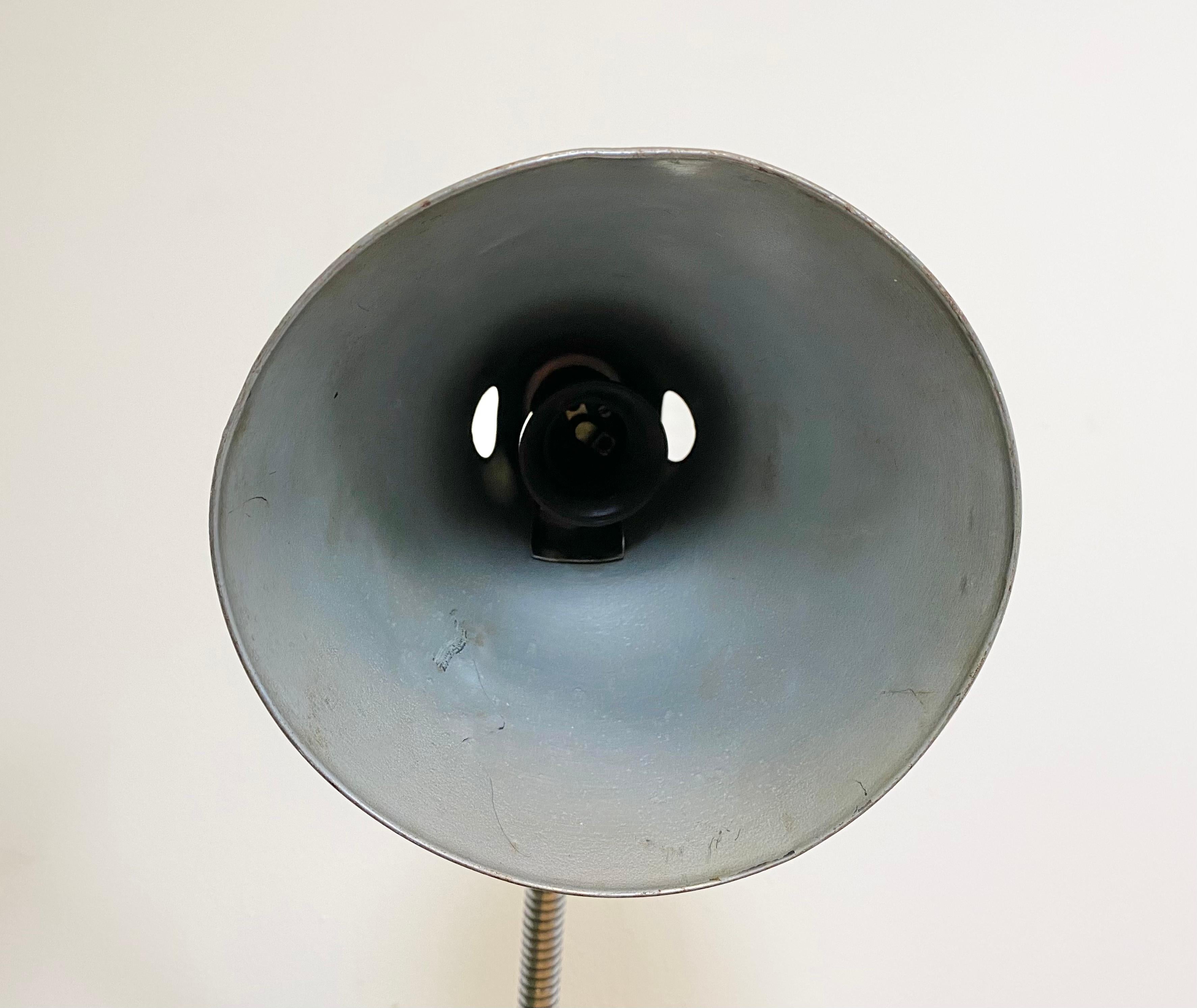 Grey Industrial Gooseneck Table Lamp, 1960s 6
