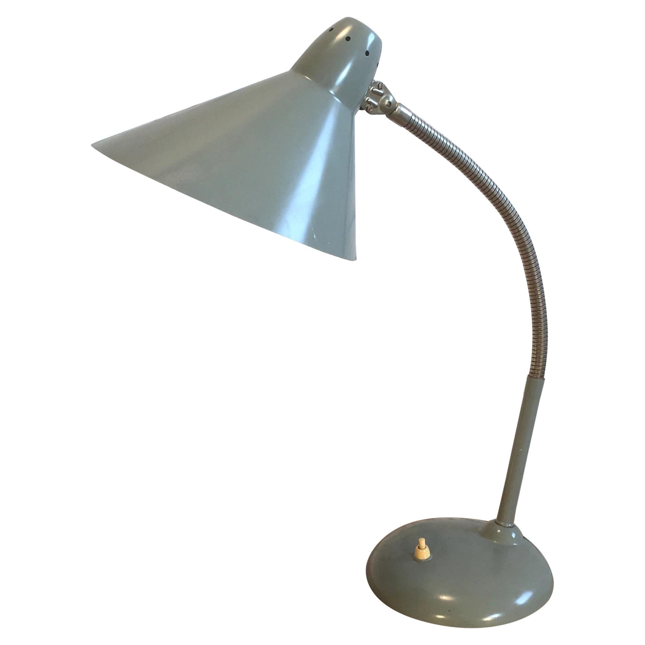Grey Industrial Gooseneck Table Lamp from Hala, 1960s