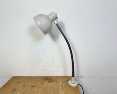 Grey Industrial Workshop Gooseneck Table Lamp, 1960s
