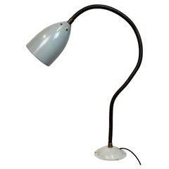 Retro Grey Industrial Gooseneck Table Lamp from Philips, 1960s