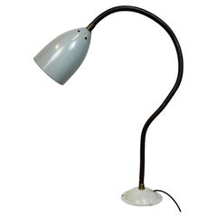 Graue industrielle Schwanenhals-Tischlampe aus Philips, 1960er Jahre