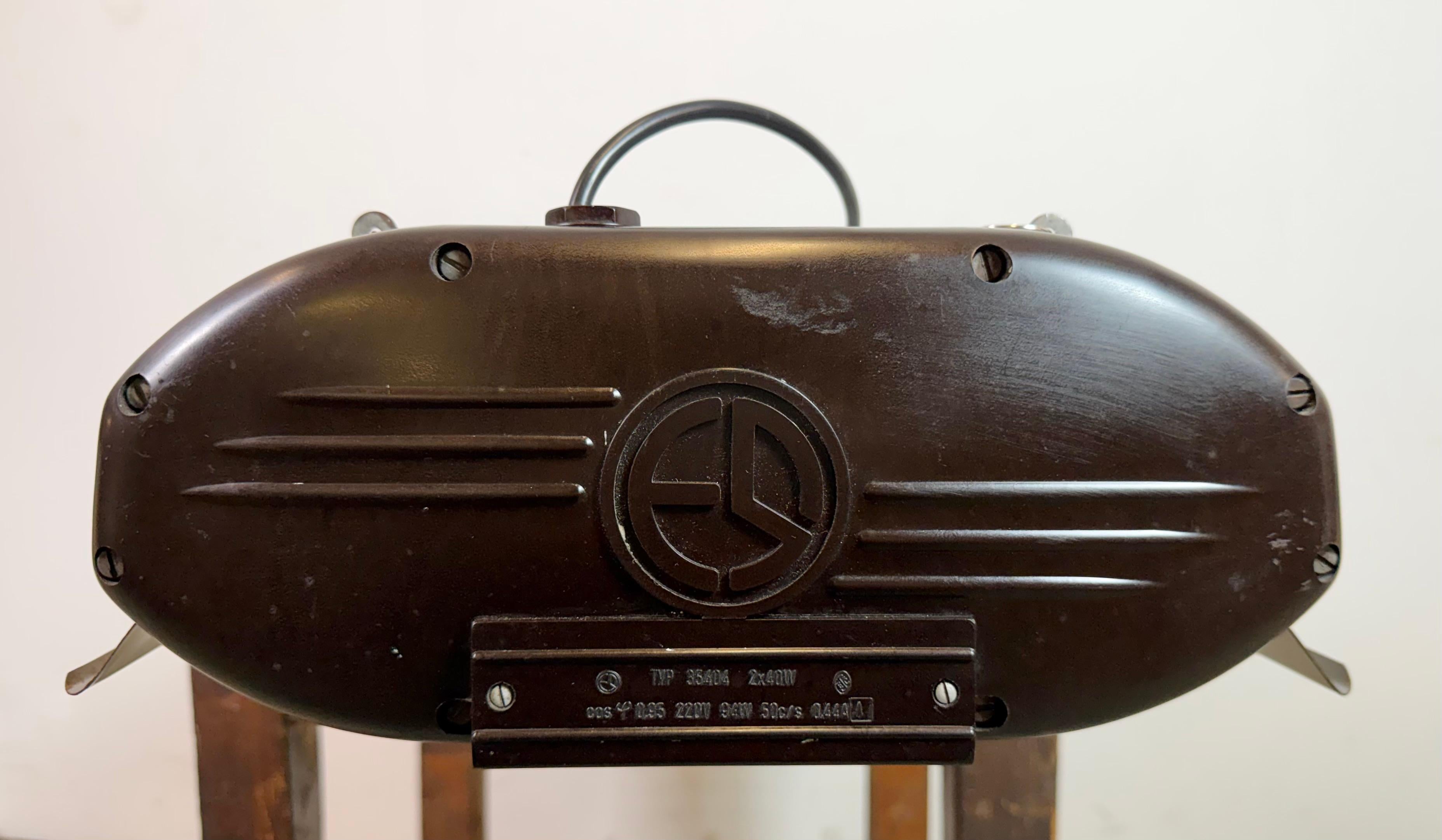 Lámpara industrial gris de tubo colgante de Elektrosvit, años 1960 en venta 9