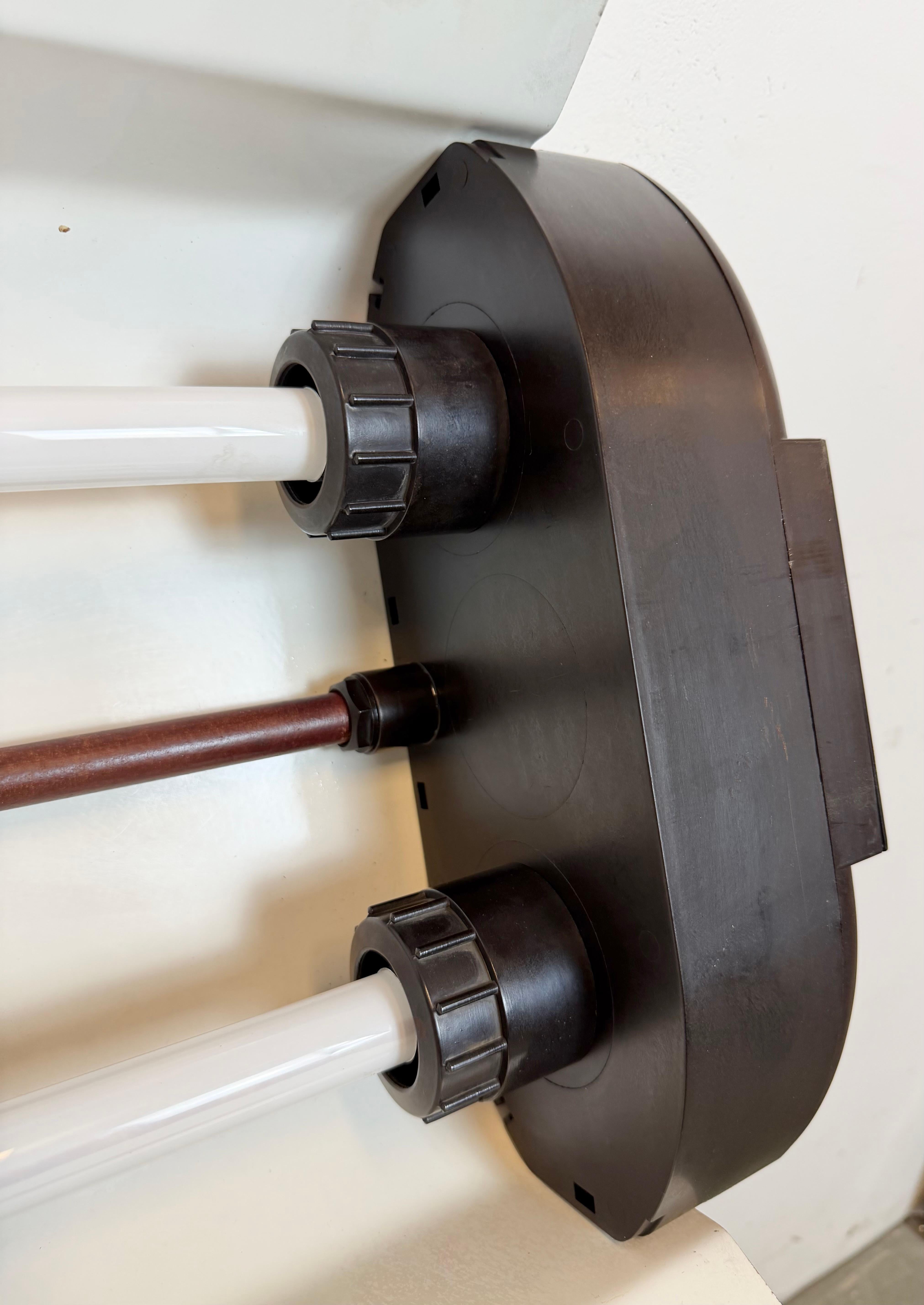 Lámpara industrial gris de tubo colgante de Elektrosvit, años 1960 en venta 13