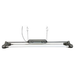 Grey Industrial Hanging Tube Light from Polam Gdansk, 1970s