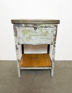 Grey Industrial Iron Chest of Drawers, 1950s