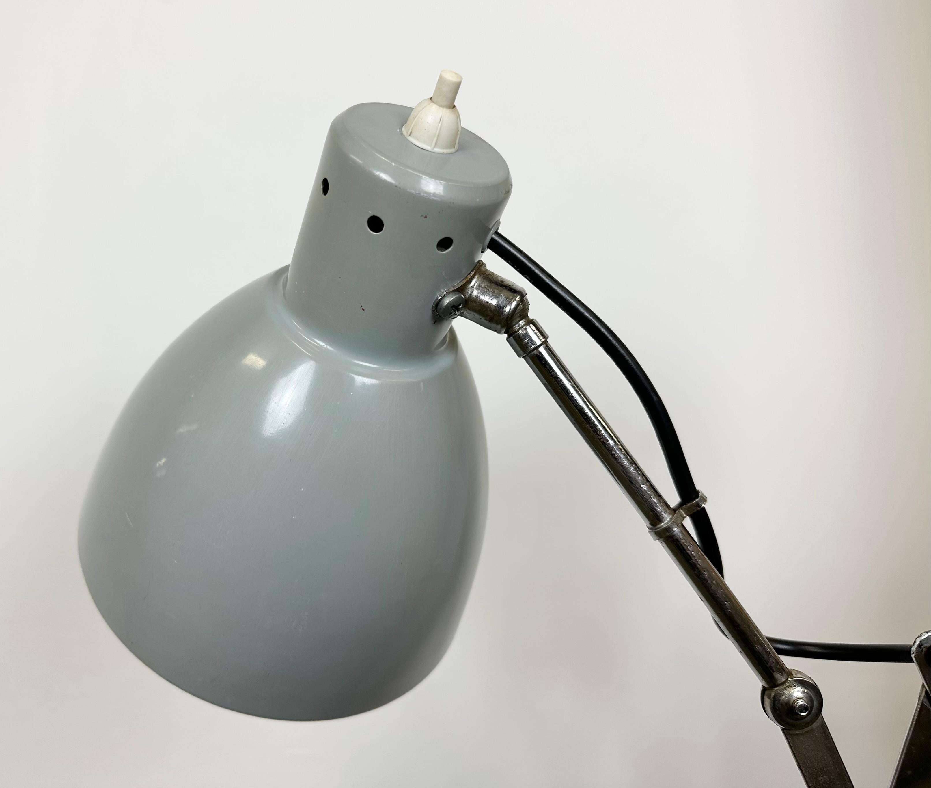 20th Century Grey Industrial Italian Scissor Wall Lamp, 1960s For Sale