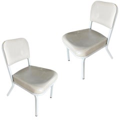 Grey Industrial Office Steel Tanker Chair, Set of Two