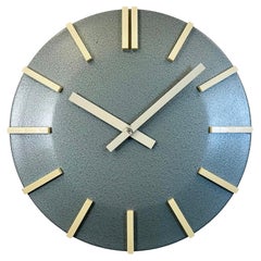 Grey Industrial Office Wall Clock from Pragotron, 1970s