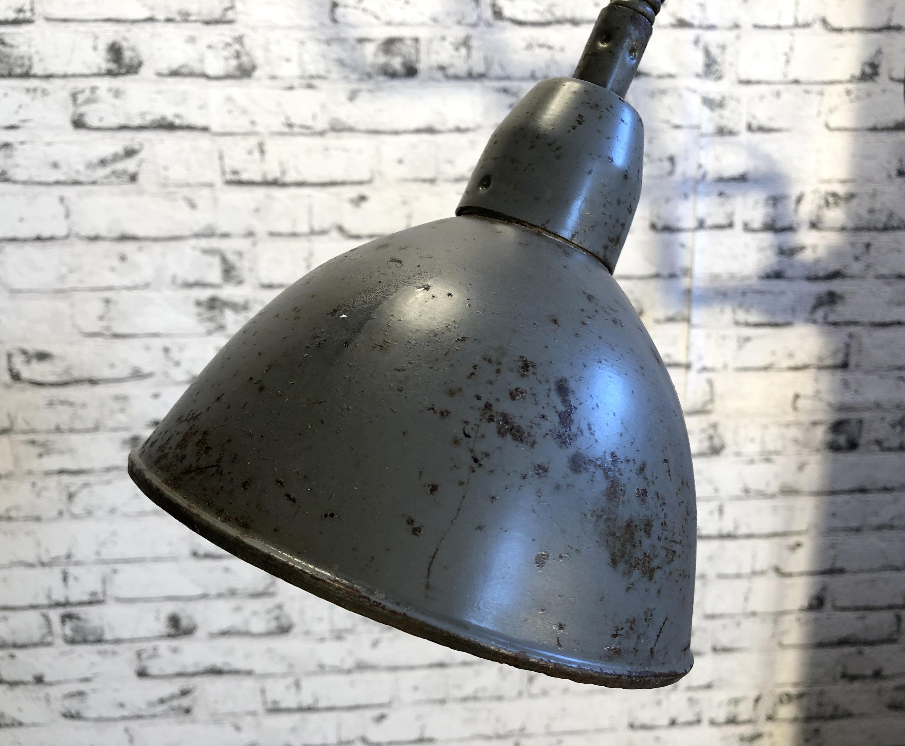 Grey Industrial Scissor Wall Lamp, 1960s 3