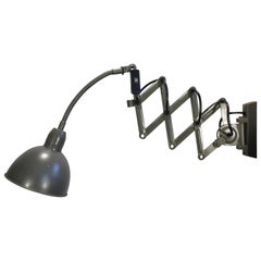 Grey Industrial Scissor Wall Lamp, 1960s