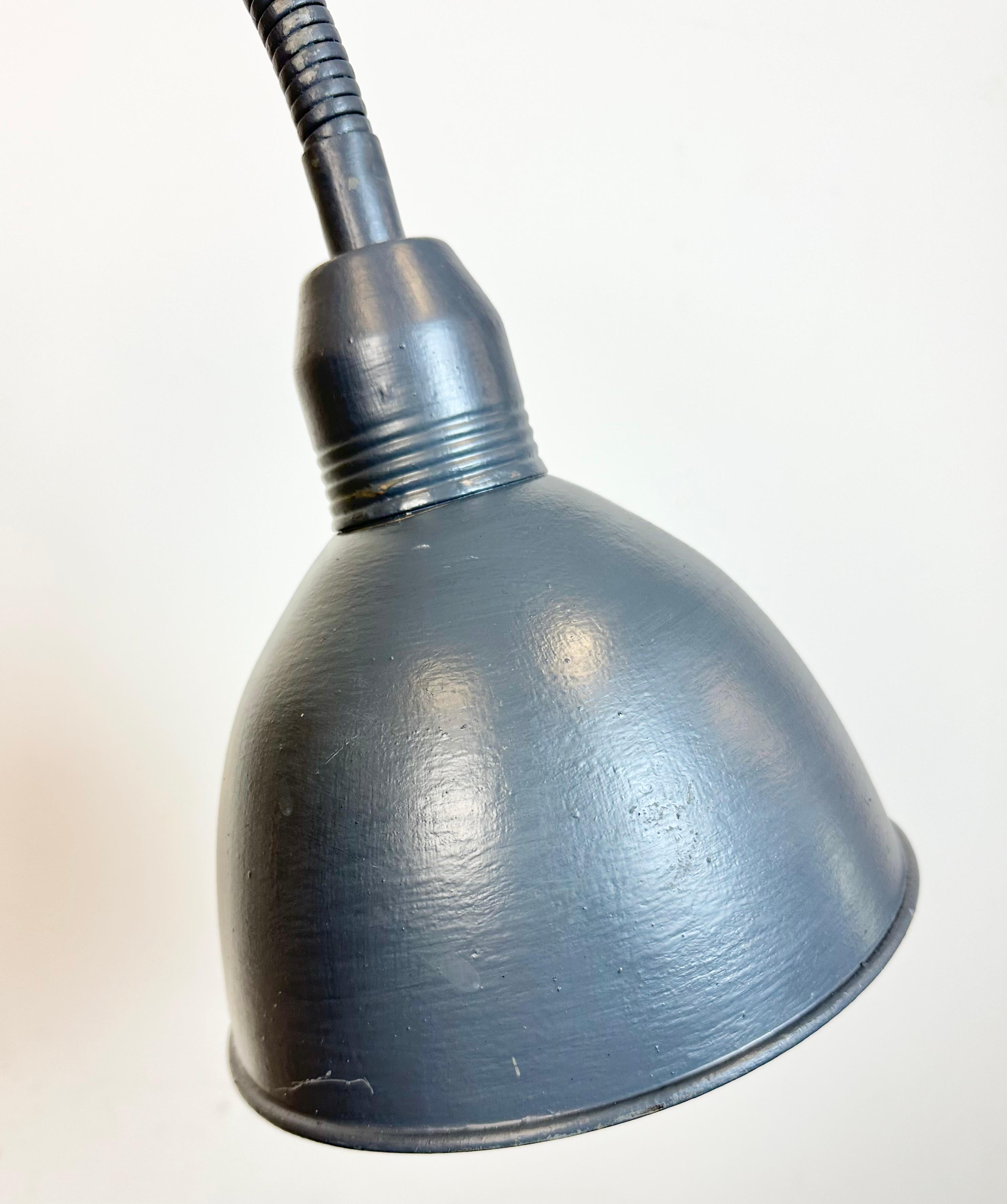 Grey Industrial Scissor Wall Lamp from Elektroinstala, 1960s 6