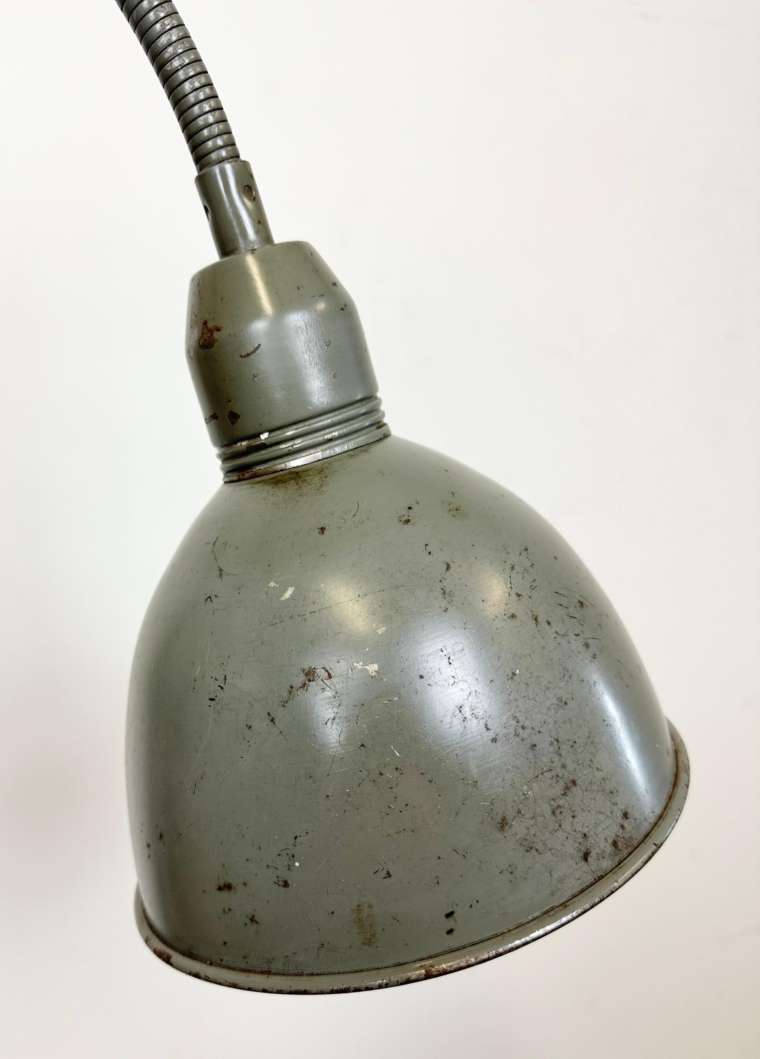 Grey Industrial Scissor Wall Lamp from Elektroinstala, 1960s 7