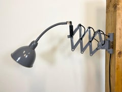 Grey Industrial Scissor Wall Lamp from Elektroinstala, 1960s