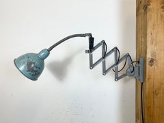 Grey Industrial Scissor Wall Lamp from Elektroinstala, 1960s
