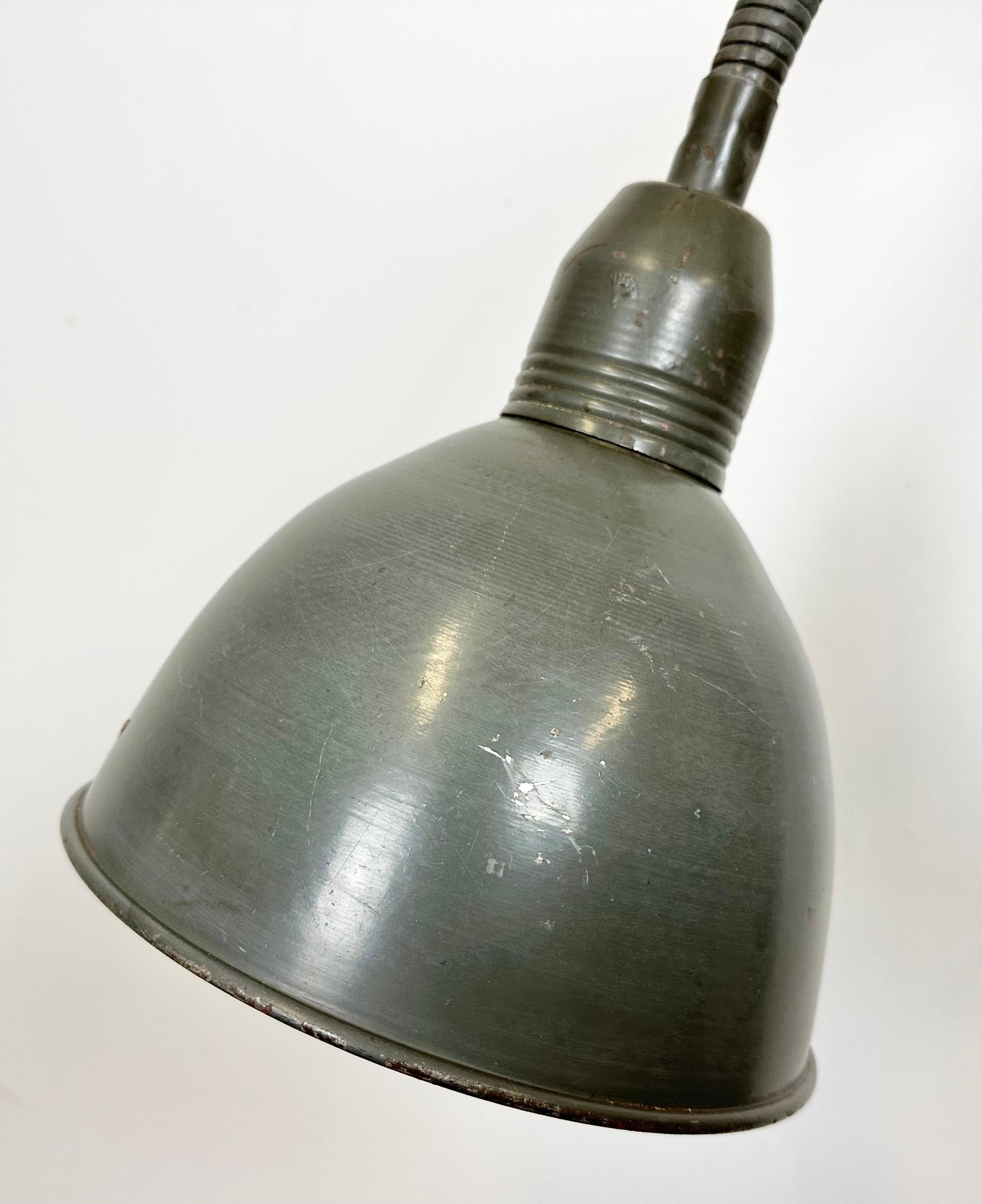 Grey Industrial Scissor Wall Lamp from Elektroinstala, 1960s In Good Condition For Sale In Kojetice, CZ