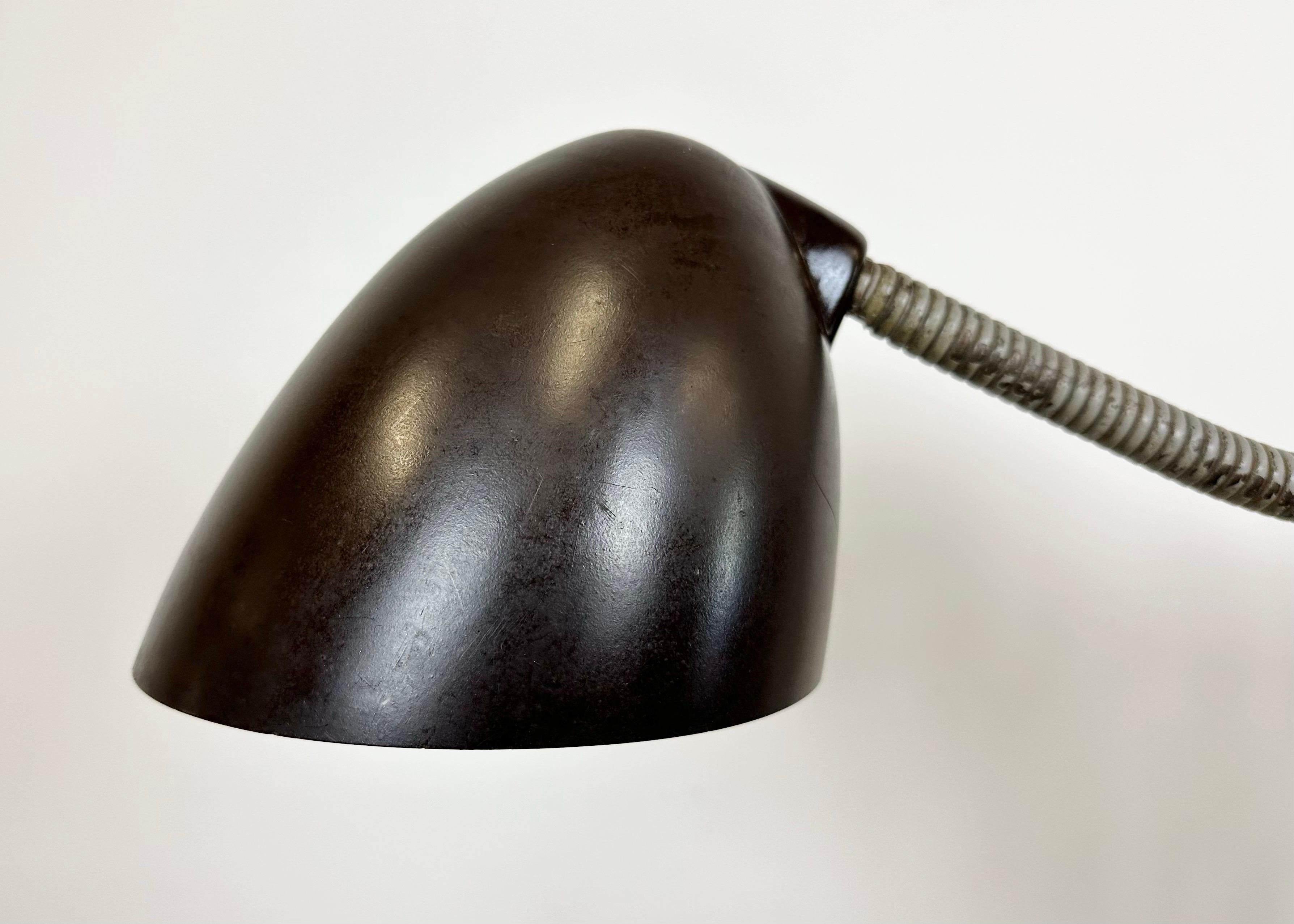 Grey Industrial Scissor Wall Lamp from Elektroinstala, 1960s In Good Condition In Kojetice, CZ