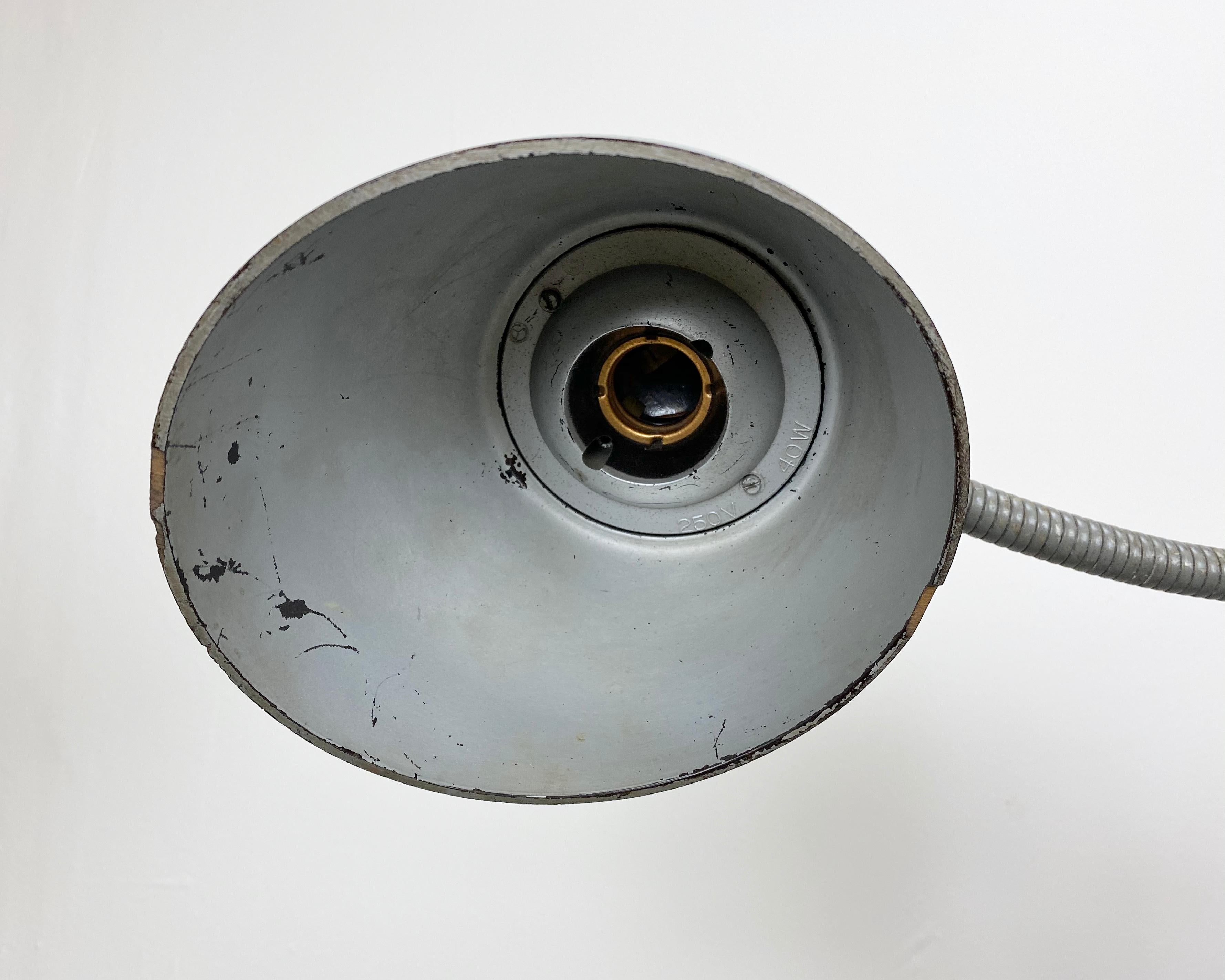 20th Century Grey Industrial Scissor Wall Lamp from Elektroinstala, 1960s