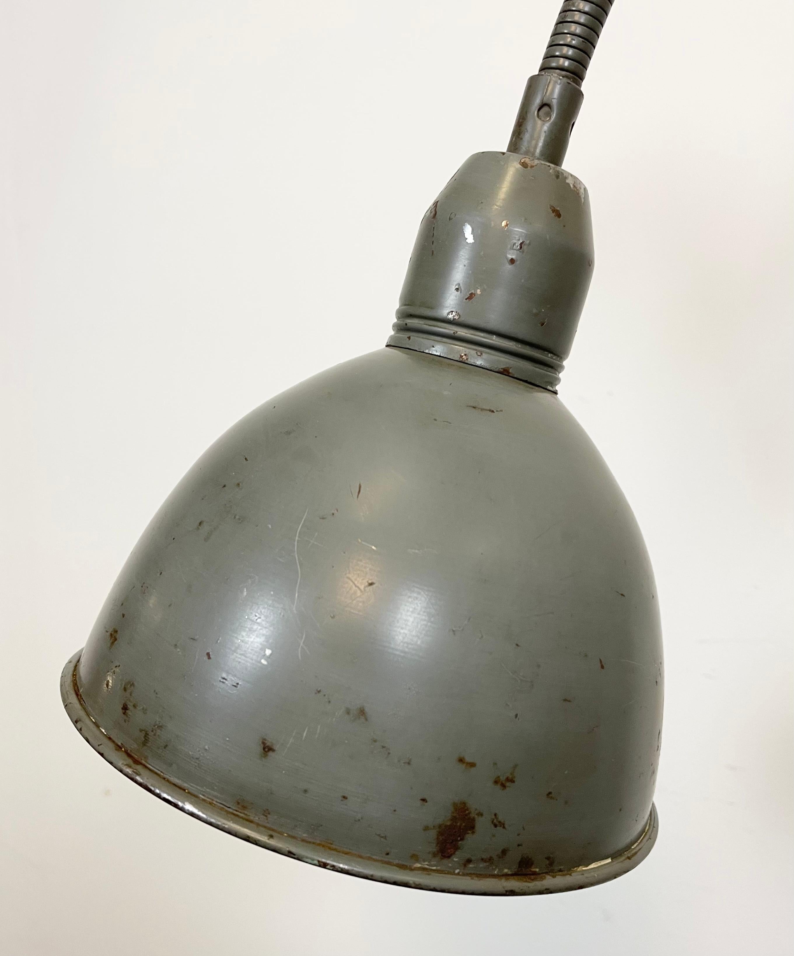 Grey Industrial Scissor Wall Lamp from Elektroinstala, 1960s In Good Condition In Kojetice, CZ