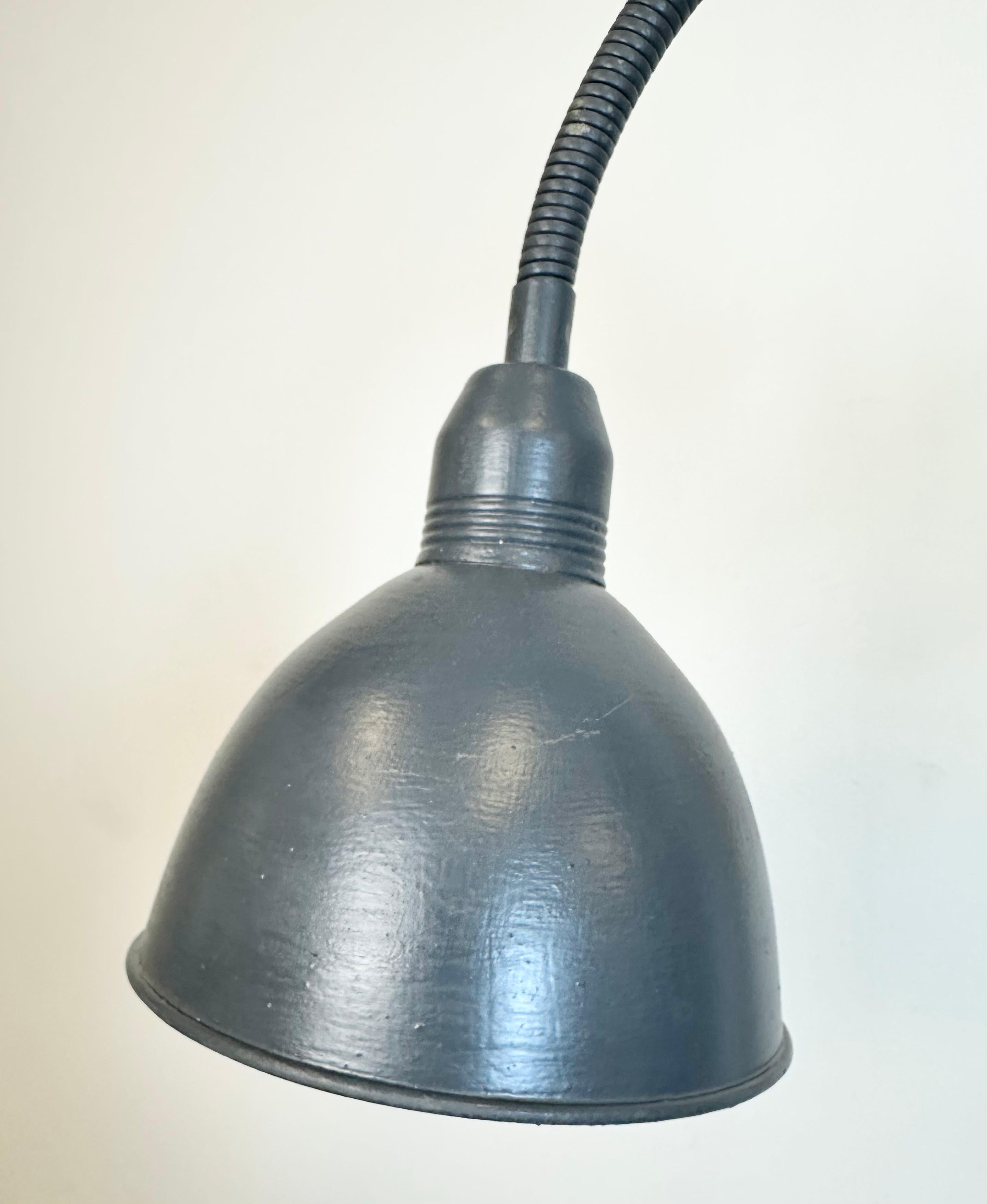 Grey Industrial Scissor Wall Lamp from Elektroinstala, 1960s 2