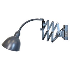 Lampada da parete a forbice industriale grigia di Elektroinstala, anni '60