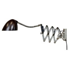 Grey Industrial Scissor Wall Lamp from Elektroinstala, 1960s