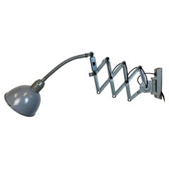 Retro Grey Industrial Scissor Wall Lamp from Elektroinstala, 1960s