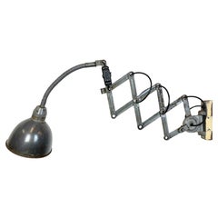 Grey Industrial Scissor Wall Lamp from Elektroinstala, 1960s