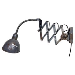 Grey Industrial Scissor Wall Lamp from Elektroinstala, 1960s