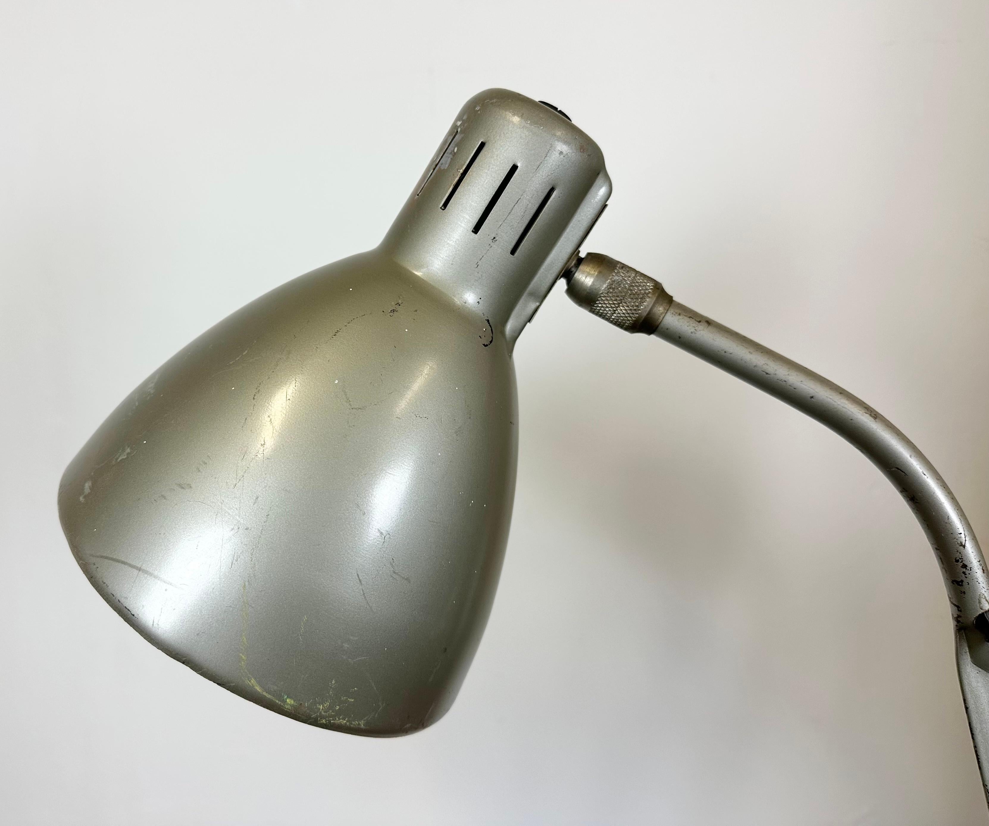 Belgian Grey Industrial Scissor Wall Lamp from Erpe, 1960s