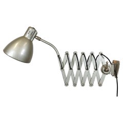 Lampe murale industrielle grise à ciseaux d'Erpe, années 1960