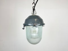 Grey Industrial Soviet Bunker Pendant Light, 1970s
