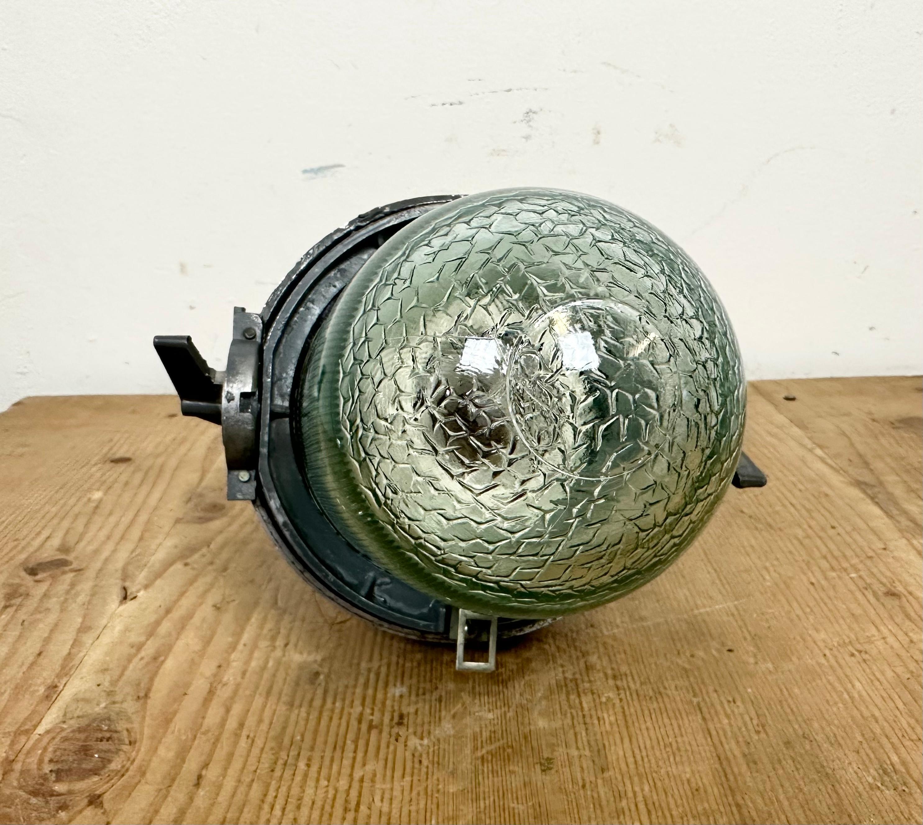 Grey Industrial Soviet Pendant Light, 1960s For Sale 8