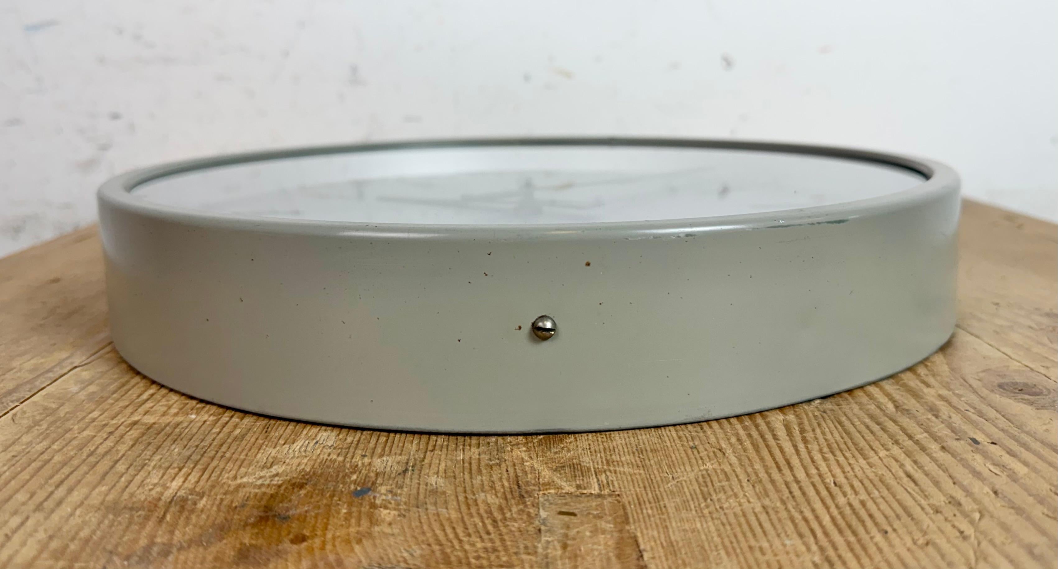 Grey Industrial Station Wall Clock from TCW , 1960 im Angebot 2