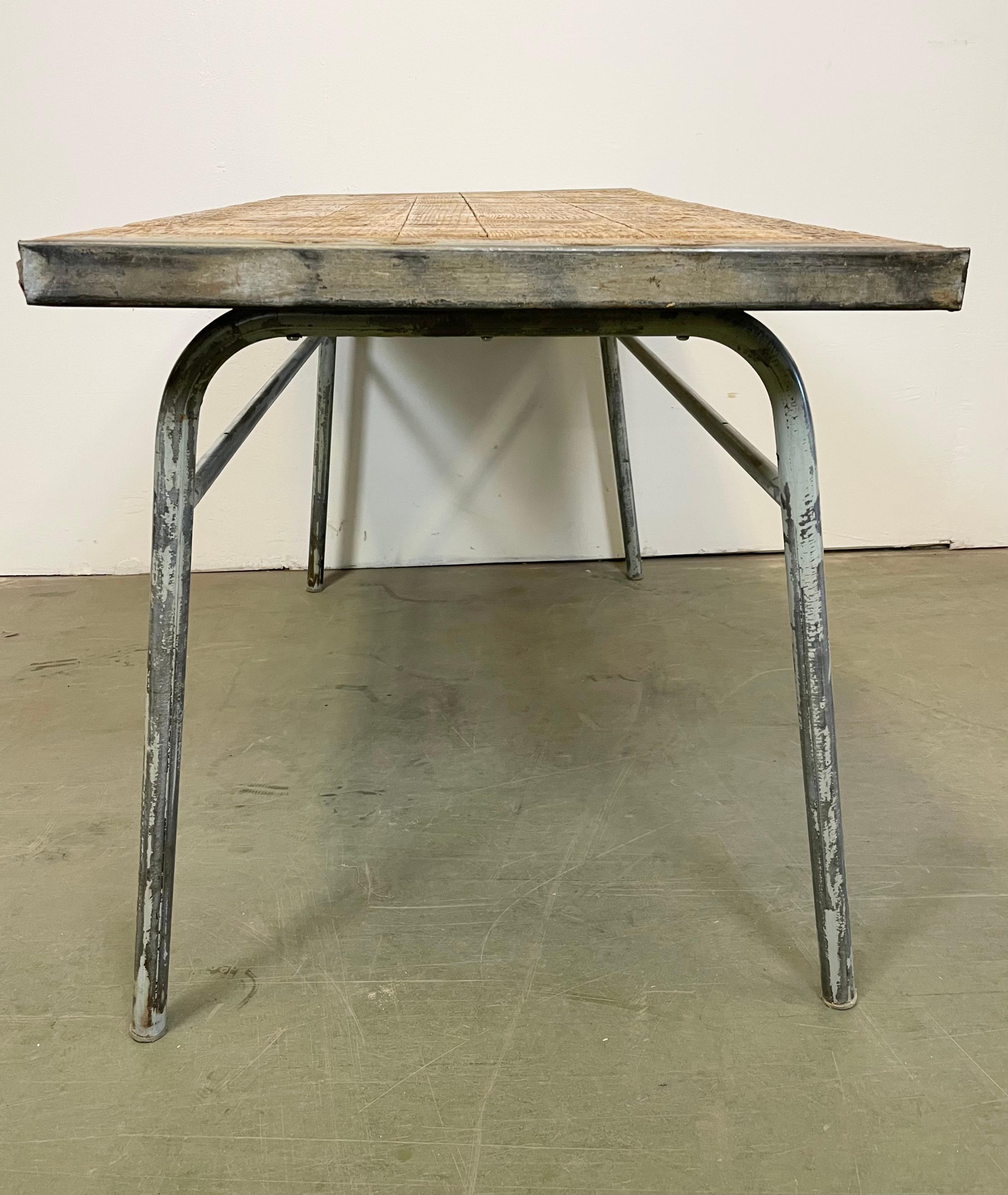 Grey Industrial Table, 1960s 4