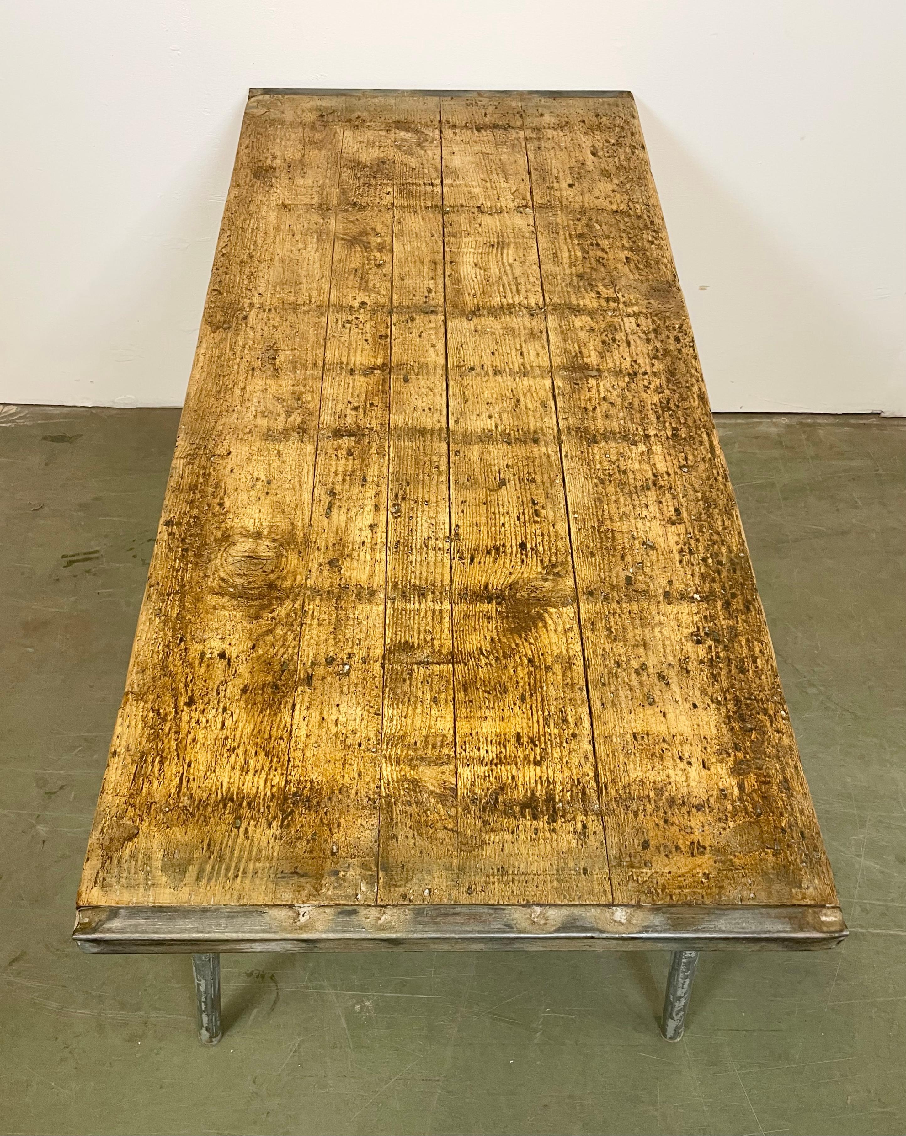 Grey Industrial Table, 1960s 5